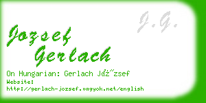 jozsef gerlach business card